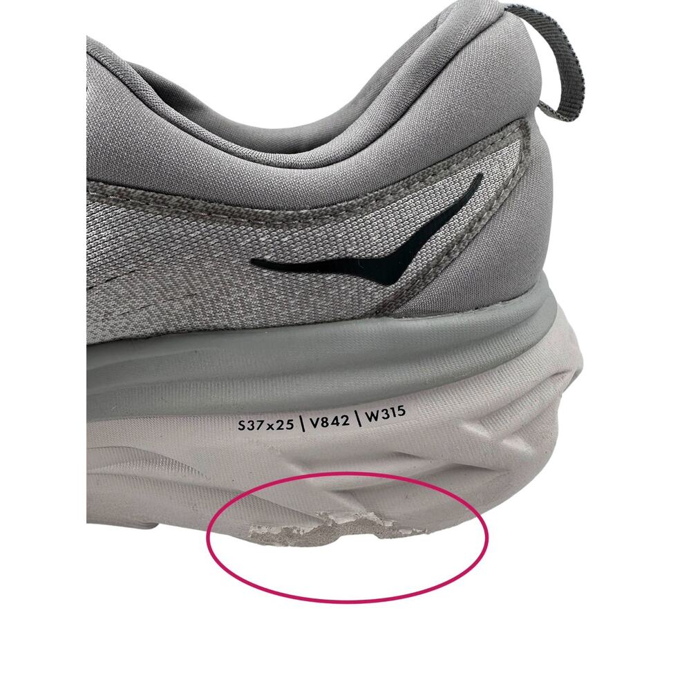 Hoka Bondi 8 Sharkskin X-Wide Running Shoes Men US 14 4E Gray Athletic Sneakers - Picture 13 of 16